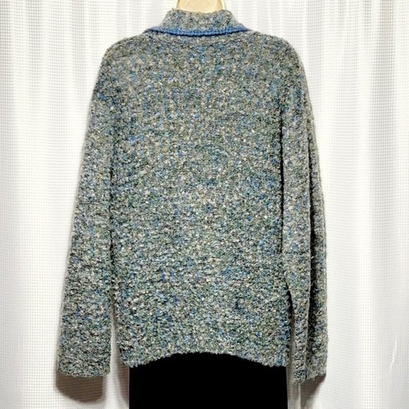 70s Vintage Le Moda Mohair Boucle Knit Cardigan Women's (L) Soft & Comfy - Picture 4 of 10